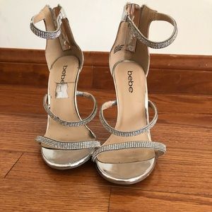 Bebe diamonte heels strappy